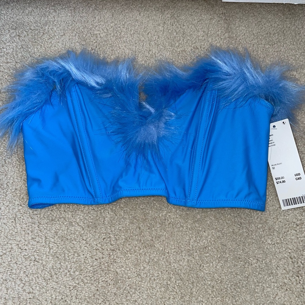 Flattering blue bra top